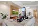 Spacious living room with fireplace, large sectional sofa, high ceilings, and great natural light at 7705 E Doubletree Ranch Rd # 51, Scottsdale, AZ 85258