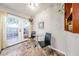 Charming breakfast nook featuring a glass table and access to the patio at 1425 E Desert Cove Ave # 35, Phoenix, AZ 85020