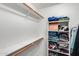 Large walk-in closet with shelving and hanging space for organized storage; offering room for customization at 1517 E Elaine Dr, Casa Grande, AZ 85122