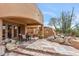 Beautiful outdoor patio area with a built-in grill and stone detailing, ideal for entertaining at 1607 N Quartz Valley Rd, Scottsdale, AZ 85266