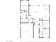 Detailed floor plan showcasing the layout of the home, including bedrooms, bathrooms, kitchen, living room, and garage at 16861 W Ironwood St, Surprise, AZ 85388