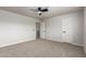 Bedroom with neutral walls and carpet, recessed lighting, ceiling fan, and multiple doors at 2018 E Avenida Del Sol --, Phoenix, AZ 85024