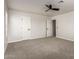 Bedroom with plush carpet, neutral paint, recessed lighting, ceiling fan, and multiple doors at 2018 E Avenida Del Sol --, Phoenix, AZ 85024