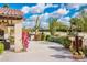Beautiful front yard with desert landscaping and a view of the golf course and mountains at 22633 N Clubhouse Way, Scottsdale, AZ 85255