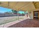 Charming outdoor back porch with brick and a view of the spacious backyard at 2419 W Shady Glen Ave, Phoenix, AZ 85023