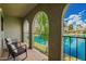 Cozy balcony with lake view, perfect for relaxing outdoors at 2524 S El Paradiso -- # 122, Mesa, AZ 85202