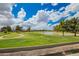 Picturesque view of the golf course and mature trees at 2524 S El Paradiso -- # 122, Mesa, AZ 85202