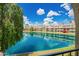 Scenic view of lake and community from a balcony at 2524 S El Paradiso -- # 122, Mesa, AZ 85202