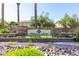 Freeman Farms community entrance featuring landscaping and attractive stone signage at 2680 E Lodgepole Dr, Gilbert, AZ 85298