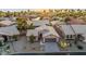 An aerial view of a well maintained home in a meticulously planned residential neighborhood at 4020 N 151St Dr, Goodyear, AZ 85395