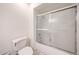 The bathroom features a toilet next to a shower with sliding doors at 4153 W Sunnyside Ave, Phoenix, AZ 85029