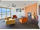 Cozy living room with fireplace, stylish seating, and scenic mountain view at 4750 N Central Ave # M2, Phoenix, AZ 85012