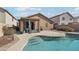 Beautiful pool and patio area, with the covered patio ideal for entertaining or relaxing at 6777 W Tether Trl, Peoria, AZ 85383