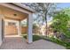Paver patio with stucco columns and desert landscaping at 935 E Redondo Dr, Gilbert, AZ 85296