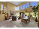 Bright, open living room with high ceilings, large windows and view of the backyard at 13827 N Mesquite Ln, Fountain Hills, AZ 85268