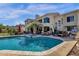 Inviting backyard pool and spa area with ample seating for relaxation and entertainment at 13827 N Mesquite Ln, Fountain Hills, AZ 85268