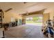 Spacious two car garage with ample room for storage and a large work area at 1438 E Mesquite St, Gilbert, AZ 85296