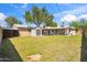 Lush backyard featuring a well-maintained lawn and mature trees at 1529 W Rovey Ave, Phoenix, AZ 85015
