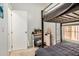 Bedroom featuring a modern bunk bed, carpeted floors, and neutral wall tones at 215 N Power Rd # 340, Mesa, AZ 85205