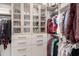 Walk-in closet with custom storage solutions, including drawers, shelves, and hanging rods at 26699 N 104Th Way, Scottsdale, AZ 85262