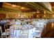 Elegant banquet room featuring round tables with white linens and gold accents, perfect for a special occasion at 29624 N 128Th Ln, Peoria, AZ 85383