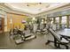 Well-equipped fitness center with modern exercise machines and large windows for a bright workout space at 29624 N 128Th Ln, Peoria, AZ 85383