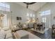 Elegant dining room offering high ceilings, modern chandelier, and plenty of natural light at 3252 E Lexington Ave, Gilbert, AZ 85234