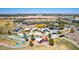 Beautiful aerial image of the community park and playground with colorful play structures at 3269 E Ironside Ln, Gilbert, AZ 85298