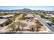 Aerial view showcasing a community park with walking paths, playground, and well-manicured landscaping at 3269 E Ironside Ln, Gilbert, AZ 85298