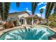 Lovely backyard oasis featuring a private pool, patio, and manicured landscaping for outdoor enjoyment and relaxation at 4061 W Tonopah Dr, Glendale, AZ 85308