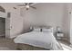 Comfortable bedroom with carpeted floors and neutral decor at 4061 W Tonopah Dr, Glendale, AZ 85308