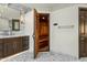 Bathroom showcasing marble counters and walk in sauna at 5740 N Casa Blanca Dr, Paradise Valley, AZ 85253