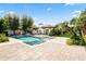 Relaxing pool and spa with a charming cabana and beautiful landscaping, creating a perfect outdoor retreat for unwinding at 5740 N Casa Blanca Dr, Paradise Valley, AZ 85253