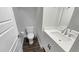 Powder room with stylish vanity, sleek fixtures, and efficient use of space at 7531 E Billings St # 123, Mesa, AZ 85207
