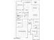 Detailed floor plan showcasing the layout of a home with a 3-bay tandem garage at 17563 W Victory St, Goodyear, AZ 85338