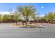 Well-maintained traffic circle with landscaping, providing a safe and aesthetic feature within the neighborhood at 19887 N Herbert Ave, Maricopa, AZ 85138