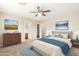 Stylized bedroom with plush carpeting and decorative art at 21840 N 41St St, Phoenix, AZ 85050
