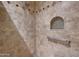 Shower featuring beautiful earth tone tile, corner accents and grab bar at 25639 S Beech Creek Dr, Sun Lakes, AZ 85248