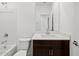 Bathroom featuring a vanity with a sink, toilet and shower/tub combination at 37126 W Prado St, Maricopa, AZ 85138