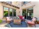 Inviting outdoor patio space with comfortable seating, string lights, and a relaxing ambiance at 3751 E Zachary Dr, Phoenix, AZ 85050