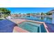 Beautiful backyard with a pool and gorgeous water view at 5226 W Pontiac Dr, Glendale, AZ 85308
