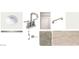 Selection of bathroom finishes including sink, faucet, cabinet, flooring, and hardware at 9543 W Parkway Dr, Tolleson, AZ 85353