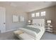 A serene bedroom with a plush bed, side tables, and soft lighting for a comfortable retreat at 11300 N Casa Dega Dr # 1027, Surprise, AZ 85388