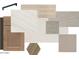 Selection of interior design materials including flooring, backsplash tile, and cabinet samples at 11300 N Casa Dega Dr # 1027, Surprise, AZ 85388