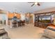 Open floor plan showing a seamless transition from the kitchen to the living area at 14166 W Valentine St, Surprise, AZ 85379