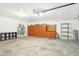 Spacious garage with ample storage, including custom cabinets and bike racks at 2316 N Mitchell St, Phoenix, AZ 85006