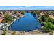 Beautiful aerial view of a waterway winding through a residential community at 3112 N 110Th Ave, Avondale, AZ 85392