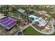 Aerial view of community pool, playground, and recreation courts at 46378 W Lander Ln, Maricopa, AZ 85139