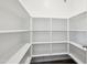 Walk-in pantry featuring multiple shelves offering ample storage space for dry goods and kitchen essentials at 46378 W Lander Ln, Maricopa, AZ 85139