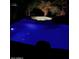 Nighttime view of the pool area with underwater lighting at 553 W Hereford Dr, San Tan Valley, AZ 85143